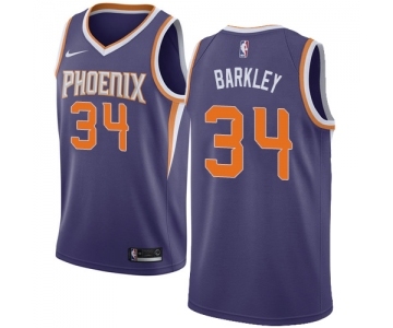 Men's Nike Phoenix Suns #34 Charles Barkley Swingman Purple Road NBA Jersey - Icon Edition