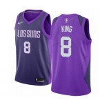 Men's Nike Phoenix Suns #8 George King Authentic Purple NBA Jersey - City Edition