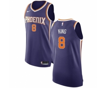 Men's Nike Phoenix Suns #8 George King Authentic Purple NBA Jersey - Icon Edition