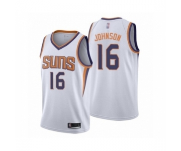 Men's Phoenix Suns #16 Tyler Johnson Authentic White Basketball Jersey - Association Edition