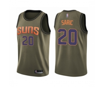 Men's Phoenix Suns #20 Dario Saric Swingman Green Salute to Service Basketball Jersey