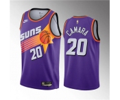 Men's Phoenix Suns #20 Toumani Camara Purple 2023 Draft Classic Edition Stitched Basketball Jersey