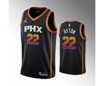 Men's Phoenix Suns #22 Deandre Ayton Balck Stitched Basketball Jersey