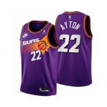 Men's Phoenix Suns #22 Deandre Ayton Purple Stitched Basketball Jersey