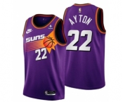 Men's Phoenix Suns #22 Deandre Ayton Purple Stitched Basketball Jersey