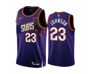 Men's Phoenix Suns #23 Cameron Johnson 2022-23 Purple 75th Anniversary Icon Edition Stitched Jersey