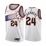 Men's Phoenix Suns #24 Tom Chambers 2022-23 White 75th Anniversary Association Edition Stitched Jersey