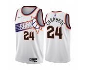 Men's Phoenix Suns #24 Tom Chambers 2022-23 White 75th Anniversary Association Edition Stitched Jersey