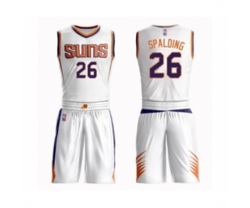 Men's Phoenix Suns #26 Ray Spalding Authentic White Basketball Suit Jersey - Association Edition