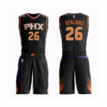 Men's Phoenix Suns #26 Ray Spalding Swingman Black Basketball Suit Jersey - Statement Edition