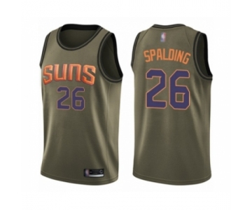 Men's Phoenix Suns #26 Ray Spalding Swingman Green Salute to Service Basketball Jersey