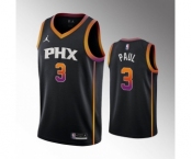 Men's Phoenix Suns #3 Chris Paul Balck Stitched Basketball Jersey