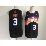 Men's Phoenix Suns #3 paul Authentic Black Basketball Jersey 2020-20201 City Edition