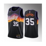 Men's Phoenix Suns #35 Kevin Durant Balck City Edition Stitched Basketball Jersey