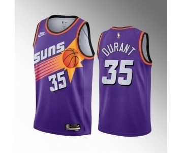 Men's Phoenix Suns #35 Kevin Durant Purple Classic Edition Stitched Basketball Jersey