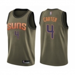 Men's Phoenix Suns #4 Jevon Carter Swingman Green Salute to Service Basketball Jersey