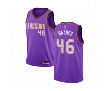 Men's Phoenix Suns #46 Aron Baynes Authentic Purple Basketball Jersey - 2018-19 City Edition