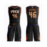 Men's Phoenix Suns #46 Aron Baynes Swingman Black Basketball Suit Jersey - Statement Edition