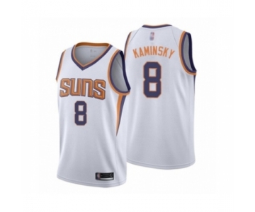 Men's Phoenix Suns #8 Frank Kaminsky Authentic White Basketball Jersey - Association Edition