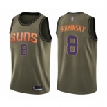 Men's Phoenix Suns #8 Frank Kaminsky Swingman Green Salute to Service Basketball Jersey