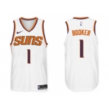 Nike NBA Phoenix Suns #1 Devin Booker Jersey 2017-18 New Season White Jersey