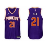 Nike NBA Phoenix Suns #21 Alex Len Jersey 2017-18 New Season Purple Jersey