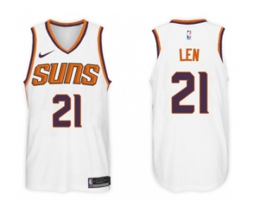 Nike NBA Phoenix Suns #21 Alex Len Jersey 2017-18 New Season White Jersey