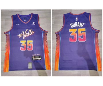 Suns #35 Kevin Durant Purple Nike 2023-24 City Edition Swingman Jersey