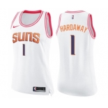 Women's Nike Phoenix Suns #1 Penny Hardaway Swingman White Pink Fashion NBA Jersey