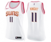 Women's Nike Phoenix Suns #11 Brandon Knight Swingman White Pink Fashion NBA Jersey