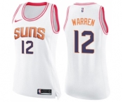 Women's Nike Phoenix Suns #12 T.J. Warren Swingman White Pink Fashion NBA Jersey