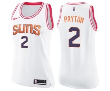 Women's Nike Phoenix Suns #2 Elfrid Payton Swingman White Pink Fashion NBA Jersey