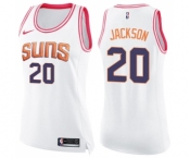 Women's Nike Phoenix Suns #20 Josh Jackson Swingman White Pink Fashion NBA Jersey