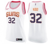 Women's Nike Phoenix Suns #32 Jason Kidd Swingman White Pink Fashion NBA Jersey