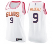 Women's Nike Phoenix Suns #9 Dan Majerle Swingman White Pink Fashion NBA Jersey