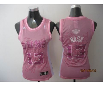 women nba phoenix suns #13 nash pink