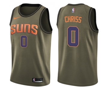 Youth Nike Phoenix Suns #0 Marquese Chriss Swingman Green Salute to Service NBA Jersey