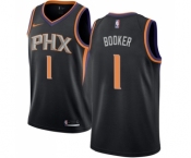 Youth Nike Phoenix Suns #1 Devin Booker Swingman Black Alternate NBA Jersey Statement Edition