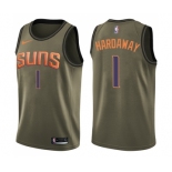 Youth Nike Phoenix Suns #1 Penny Hardaway Swingman Green Salute to Service NBA Jersey