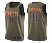 Youth Nike Phoenix Suns #11 Jamal Crawford Swingman Green Salute to Service NBA Jersey