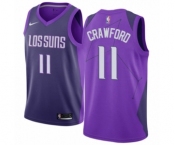 Youth Nike Phoenix Suns #11 Jamal Crawford Swingman Purple NBA Jersey - City Edition