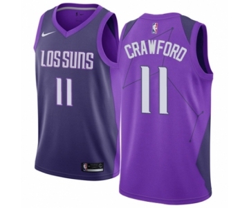 Youth Nike Phoenix Suns #11 Jamal Crawford Swingman Purple NBA Jersey - City Edition