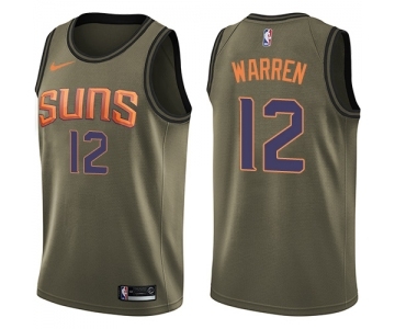 Youth Nike Phoenix Suns #12 T.J. Warren Swingman Green Salute to Service NBA Jersey