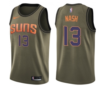 Youth Nike Phoenix Suns #13 Steve Nash Swingman Green Salute to Service NBA Jersey