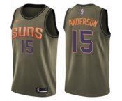 Youth Nike Phoenix Suns #15 Ryan Anderson Swingman Green Salute to Service NBA Jersey