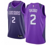 Youth Nike Phoenix Suns #2 Elie Okobo Swingman Purple NBA Jersey - City Edition