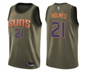 Youth Nike Phoenix Suns #21 Richaun Holmes Swingman Green Salute to Service NBA Jersey