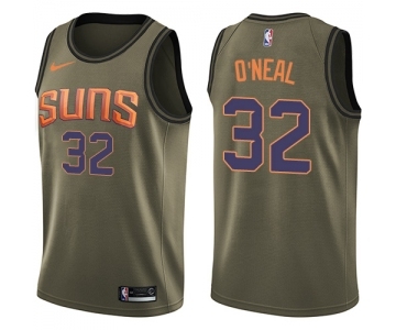 Youth Nike Phoenix Suns #32 Shaquille O'Neal Swingman Green Salute to Service NBA Jersey