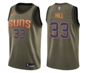 Youth Nike Phoenix Suns #33 Grant Hill Swingman Green Salute to Service NBA Jersey