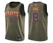 Youth Nike Phoenix Suns #8 George King Swingman Green Salute to Service NBA Jersey